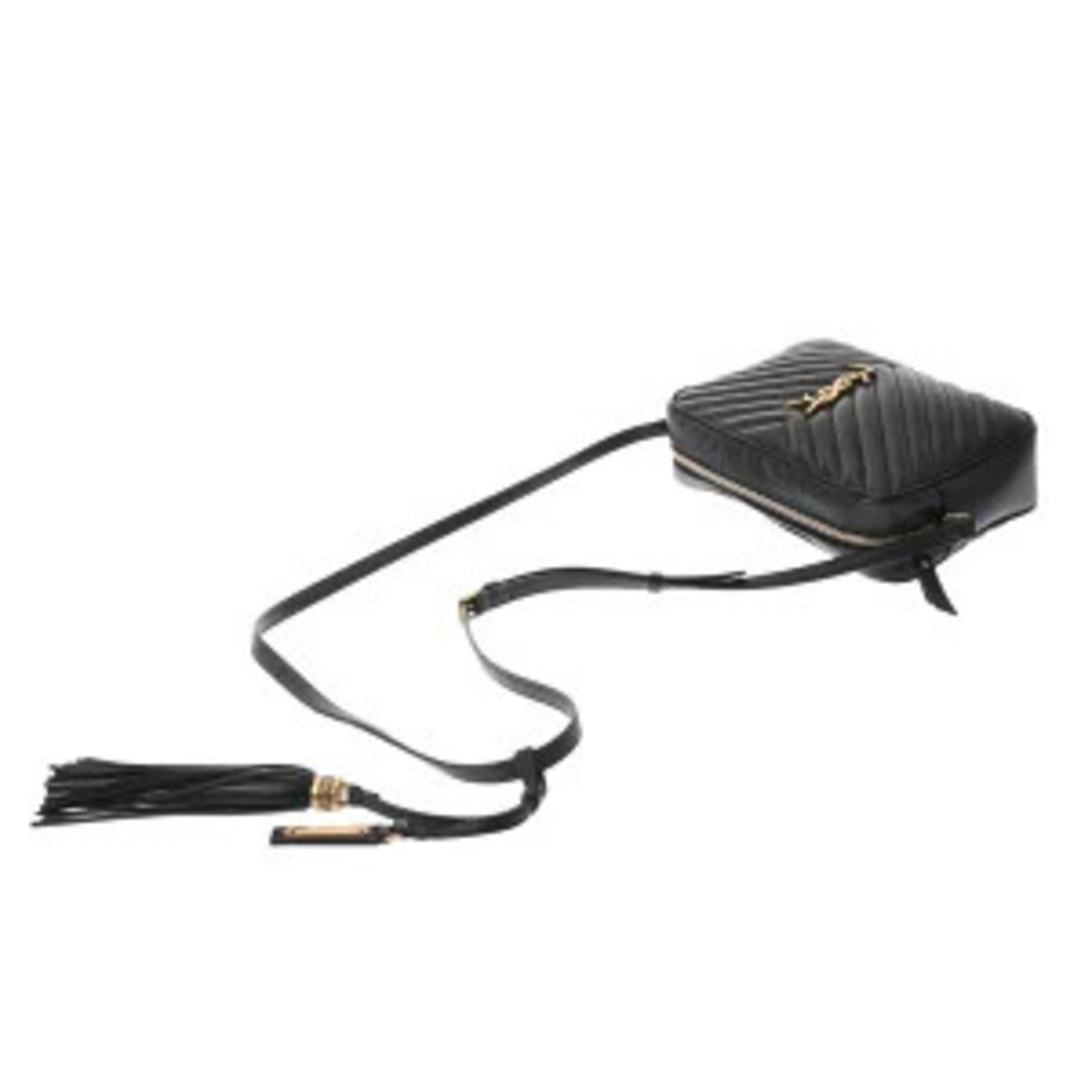 Saint Laurent Lou Leather Shoulder Bag Black handbag - Picture 3 of 9